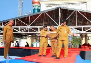 Wakil Bupati Aceh Barat Dan Plt Sekda Aceh Barat Tinjau Lokasi Persiapan Tabligh Akbar