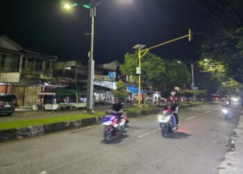 Penerangan Jalan Umum di Kota Sinabang Kembali Normal Setelah Perbaikan