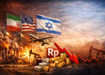 Keributan Iran- Amerika Israel berdampak pada ekonomi Indonesia. (Foto : ilustrasi ini dibuat Gemini)