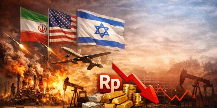 Keributan Iran- Amerika Israel berdampak pada ekonomi Indonesia. (Foto : ilustrasi ini dibuat Gemini)