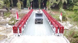 Kodim 0207/Simalungun Bersama Yonzipur I/DD Rampungkan Jembatan Modular di Dolok Maraja