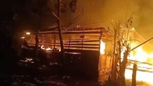 Kebakaran Dini Hari, Kafe Milik Kades Bulu Hadek di Danau Laut Tawar Hangus Dilalap Api