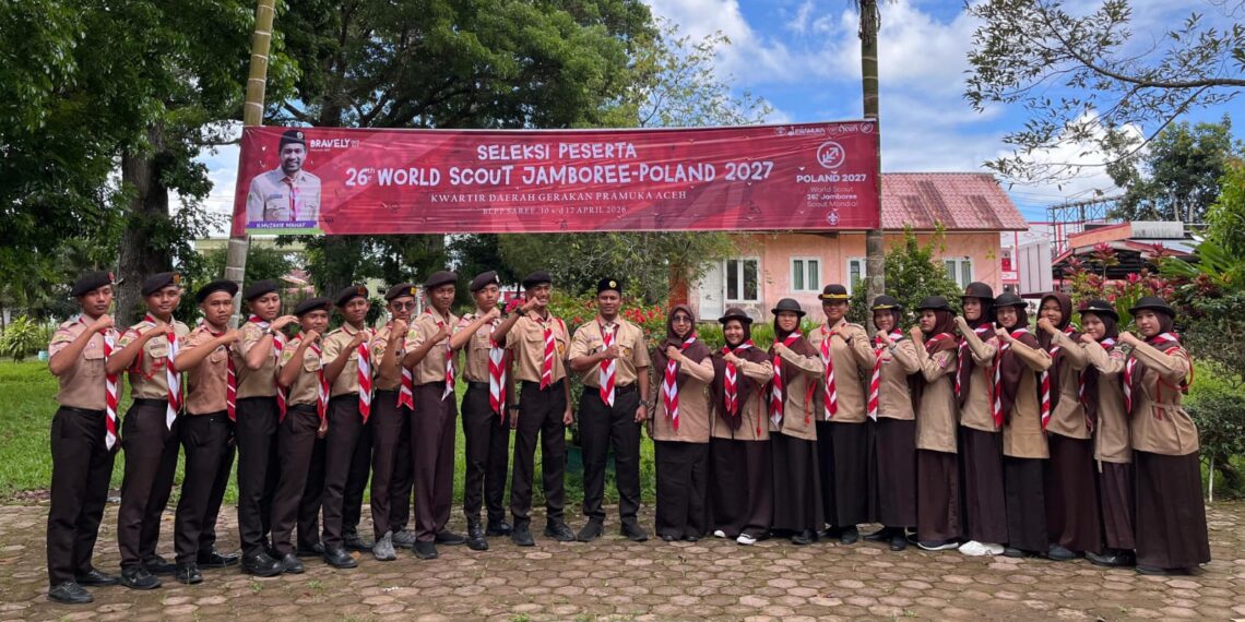 Tiga Pramuka Kwarcab Aceh Barat Lolos Jambore Dunia ke Polandia