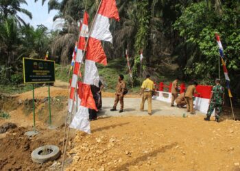 Kodim 0209/Labuhan batu Tuntaskan Pembangunan Jembatan Aramco