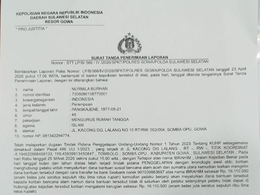 IMG-20260426-WA0002-e1777392786208 Diduga Gelapkan Dana Bantuan Bencana Aceh, Seorang Warga Medan Dilaporkan Kepolisi