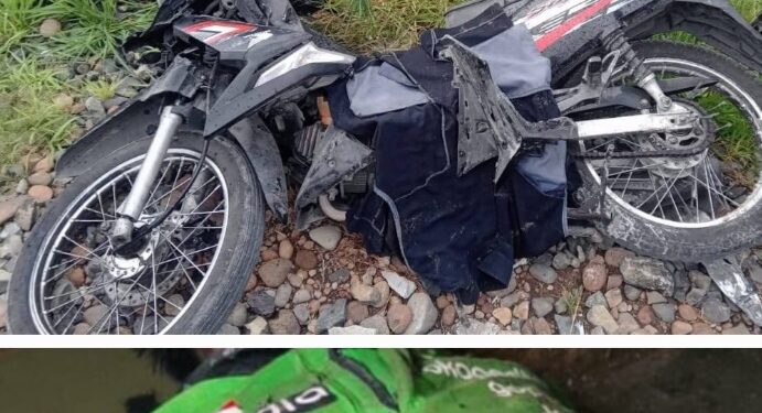 Driver Ojol Tewas Ditabrak Kereta Api di Kota Medan