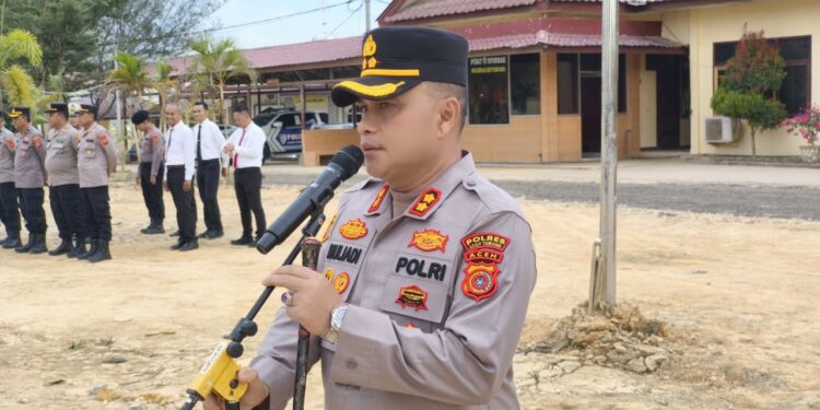 Kapolres Aceh Tamiang Ajak Buruh Jaga Keamanan dan Sampaikan Aspirasi dengan Santun