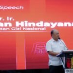Kepala BGN Dadan Hindayana saat menyampaikan paparan Program Makan Bergizi Gratis di forum perguruan tinggi