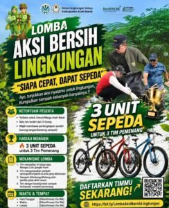 DLH Aceh Barat Gelar Lomba Aksi Bersih Lingkungan, Hadiah 3 Unit Sepeda untuk Pemenang