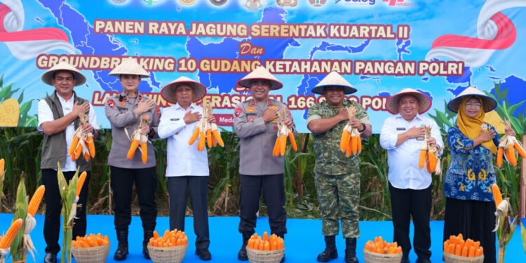 Polda Sumut Ikuti Panen Raya Jagung Serentak Polri Bersama Presiden Prabowo