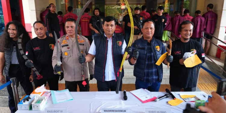 Polda Sumut Tangkap 7 Anggota Komplotan Begal dan 1 Penadah di Deli Serdang