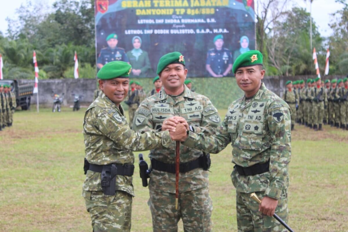 Letkol Inf Didik Sulistio Resmi Jabat Danyonif TP 856/Satria Bumi Sakti