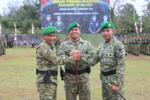 Letkol Inf Didik Sulistio Resmi Jabat Danyonif TP 856/Satria Bumi Sakti