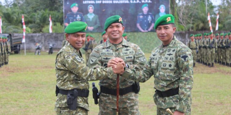 Letkol Inf Didik Sulistio Resmi Jabat Danyonif TP 856/Satria Bumi Sakti