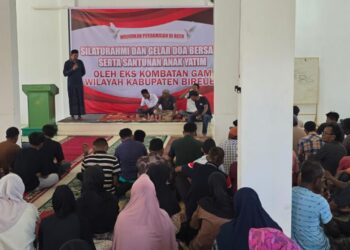 Eks Kombatan GAM Bireuen Gelar Silaturahmi, Doa Bersama dan Santuni Anak Yatim