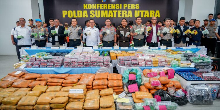 Polda Sumut Ungkap 3.865 Kasus Narkoba dalam Enam Bulan, Sita 5,3 Ton Barang Bukti