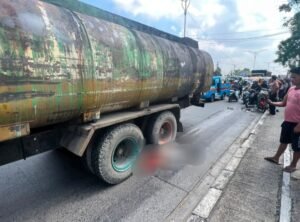 Ojol Meninggal Dunia Tergilas Truk di Jalan Lintas Mapolda Sumut