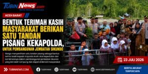 Ungkapan Terima Kasih, Warga Berikan Satu Tandan Pisang kepada Kapolda Aceh atas Pembangunan Jembatan Sikundo