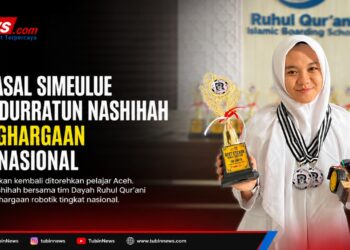 Pelajar Asal Simeulue Munifah Durratun Nashihah Raih  Penghargaan Robotik Nasional Bersama Tim Dayah Ruhul Qur’ani