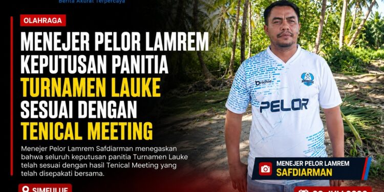 Menejer Pelor Lamrem Keputusan Panitia Turnamen Lauke Sesuai Dengan Tenical Meeting