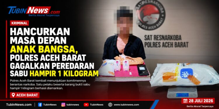 Hancurkan Anak Bangsa, Polres Aceh Barat Gagalkan Peredaran Sabu Hampir 1 Kilogram