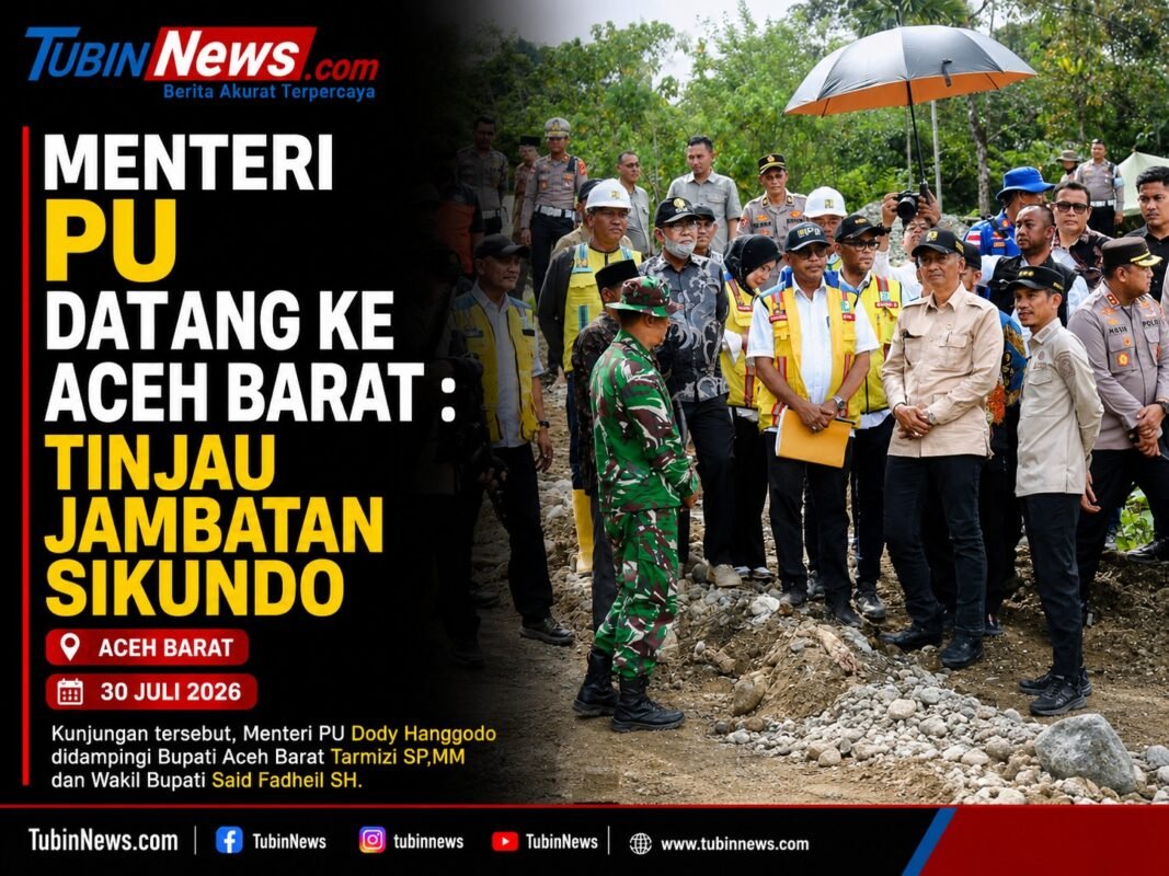 Menteri PU Datang ke Aceh Barat Tinjau Jambatan Sikundo