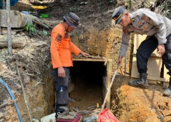 ‎Tim Gabungan Tertibkan Tambang Emas Ilegal di Pegagan Hilir Dairi ‎