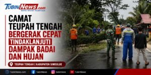 Camat Teupah Tengah Bergerak Cepat Tindaklanjuti Dampak Badai dan Hujan di Desa Batu-Batu