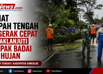 Camat Teupah Tengah Bergerak Cepat Tindaklanjuti Dampak Badai dan Hujan