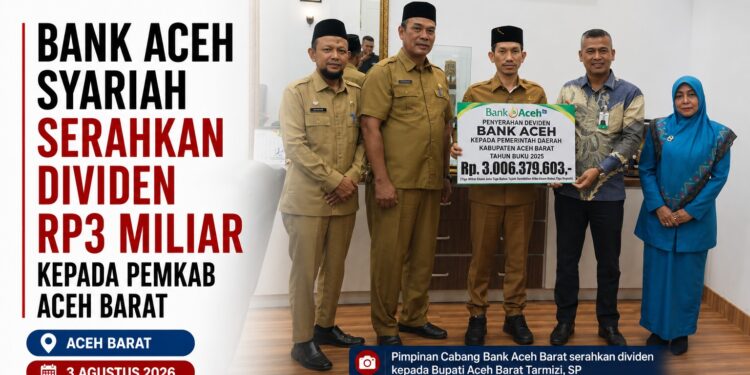 Bank Aceh Syariah Serahkan Dividen Rp3 Miliar kepada Pemkab Aceh Barat