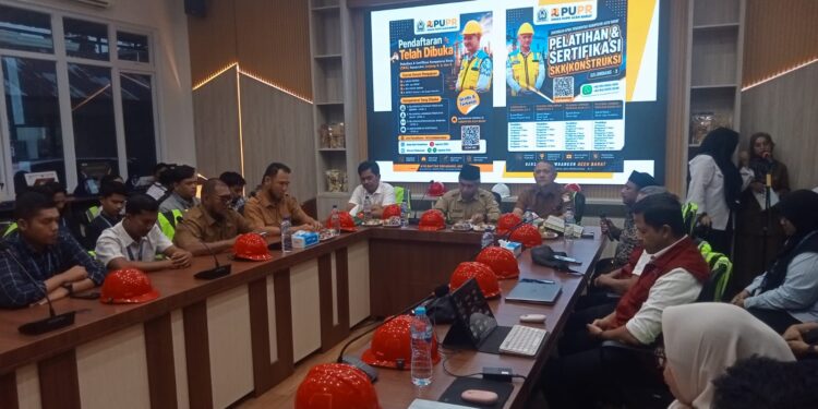 Tingkatkan Kualitas Infrastruktur, PUPR Aceh Barat Latih dan Sertifikasi 70 Tenaga Lokal