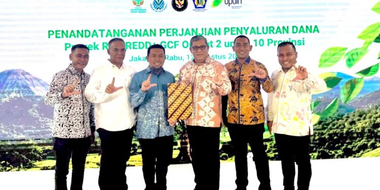 Penandatanganan dana REDD+ GCF Output 2 untuk 10 provinsi termasuk Aceh di Jakarta