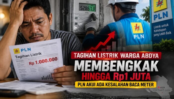 Tagihan Listrik Warga Abdya Membengkak hingga Rp1 Juta, PLN Akui Kesalahan Baca Meter