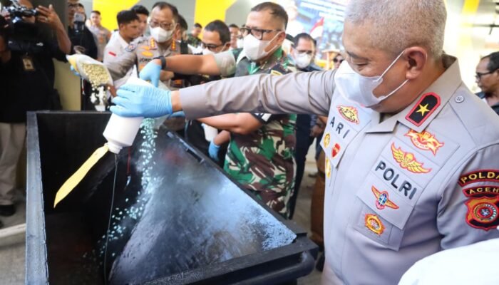 Polda Aceh Musnahkan 2.538 Pcs Cartridge Vape Mengandung Etomidate