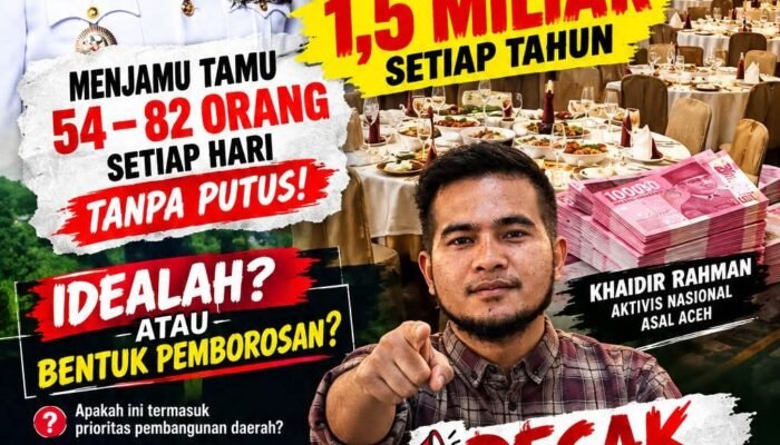 Jamuan Tamu Rp1,5 Miliar, Khaidir Minta KPK dan BPK Periksa Anggaran Simeulue