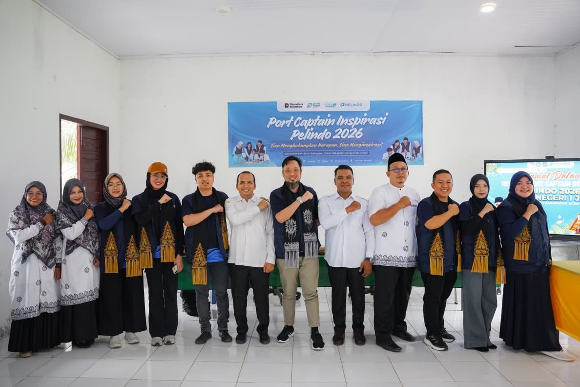 Relawan Port Captain Inspirasi Pelindo 2026 hadir di SMPN 1 Aceh Jaya