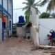 Pekerja Renovasi Puskesmas Tanjung Rejo Tanpa APD