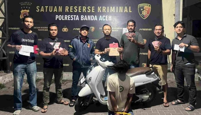 Curi Uang 100 Juta di Parkiran Masjid Jamik Lambaro, Terduga Pelaku Diamankan Polisi