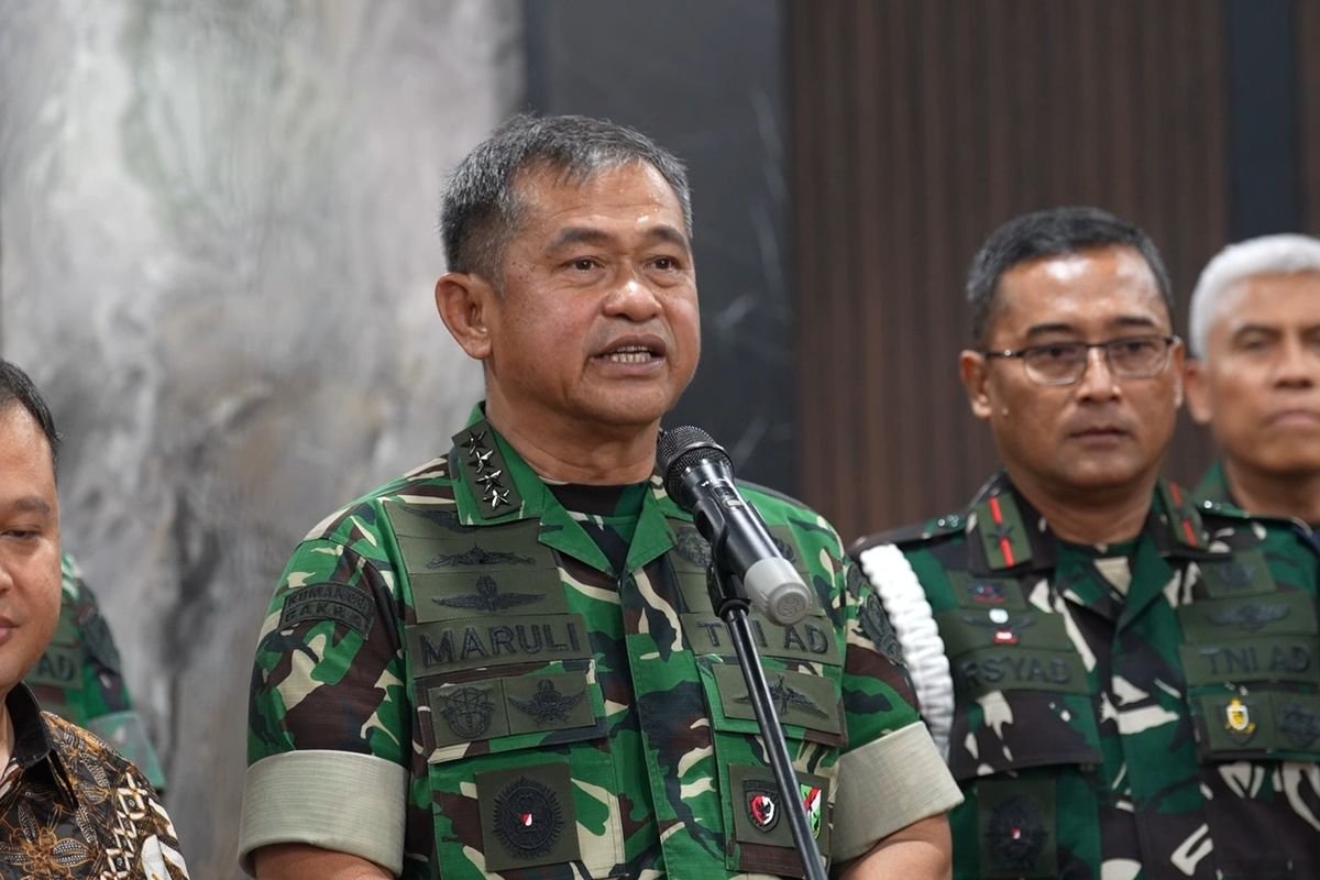 KSAD Jenderal TNI Maruli Simanjuntak di Markas Besar Angkatan Darat Jakarta, Jumat (9/10).(DOK. Dinas Penerangan Angkatan Darat)