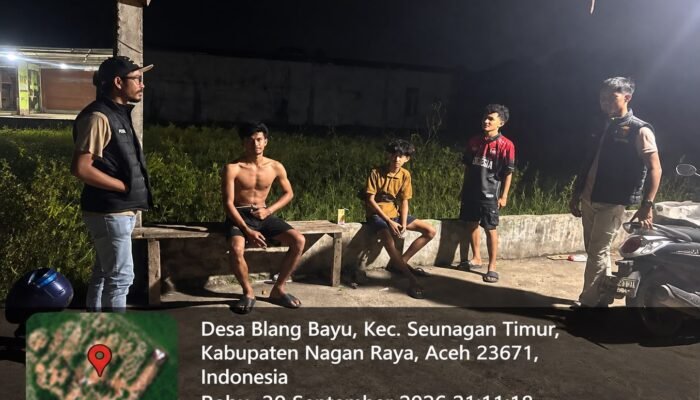 Tim URC Satreskrim Polres Nagan Raya Gelar Patroli Malam