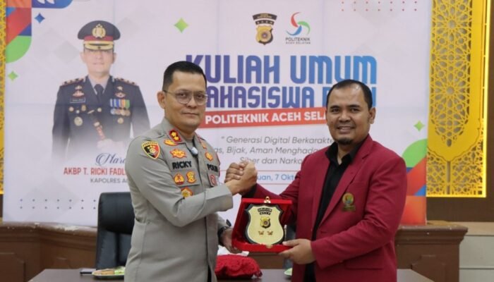 Kapolres Aceh Selatan Ajak Mahasiswa Poltas Bijak Bermedia Sosial dan Jauhi Narkotika