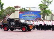 Para personel Polda Sumut sedang melaksanakan apel pagi di 6 di Lapangan KS. Tubun Mapolda Sumut. (Dok. Humas Polda Sumut)