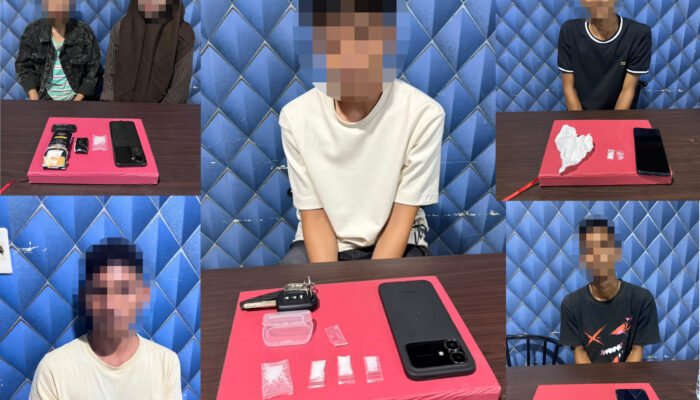 Amankan Enam Orang Pelaku  Penyalahgunaan Narkoba dan Sita 6,3 Gram Sabu