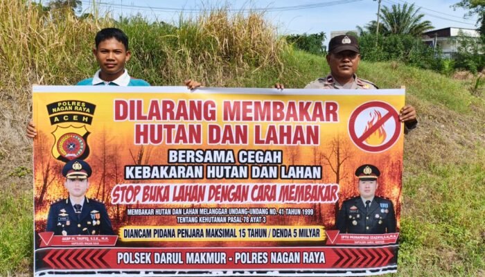 Polsek Darul Makmur Sosialisasikan Pencegahan Karhutla kepada Masyarakat