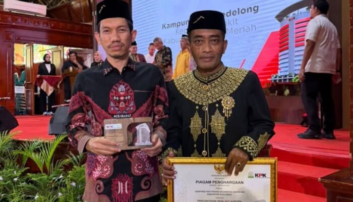 Desa Pasi Pinang Aceh Barat Raih Penghargaan Desa Percontohan Antikorupsi dari KPK
