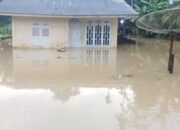 Salah satu rumah warga yang terendam oleh banjir. (Dok. BPBD Nagan Raya)